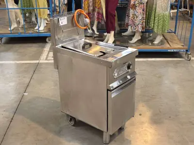 Inox verrijdbare gasfriteuse ELFRAMO GW20T – kavel bij Auctim, Aartselaar