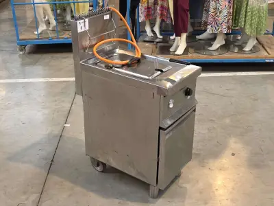 Inox verrijdbare gasfriteuse ELFRAMO GW20T – kavel bij Auctim, Aartselaar