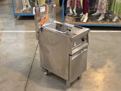 Inox verrijdbare gasfriteuse ELFRAMO GW20T – kavel bij Auctim, Aartselaar