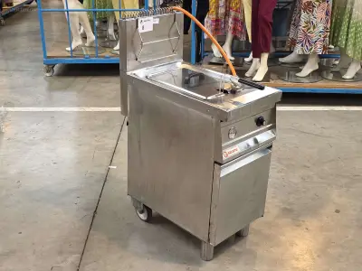 Inox verrijdbare gasfriteuse ELFRAMO GW20T – kavel bij Auctim, Aartselaar