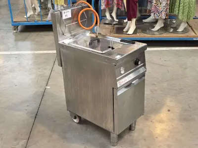 Inox verrijdbare gasfriteuse ELFRAMO GW20T – kavel bij Auctim, Aartselaar