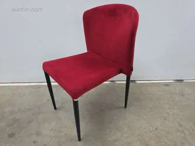Rode velvet stoelen Flexfurn Veneto (2x) – kavel bij Auctim, Aartselaar