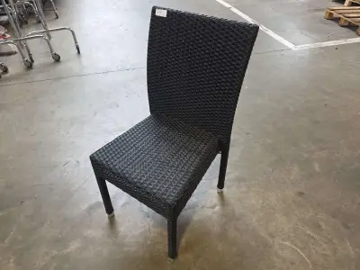 (6x) Stapelbare rieten terrasstoelen – kavel bij Auctim, Aartselaar