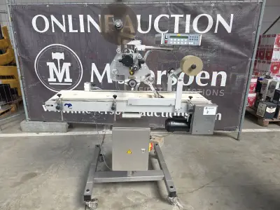 Verrijdbare inox etiketteermachine MR MR 5212 – kavel bij Auctim, Aartselaar