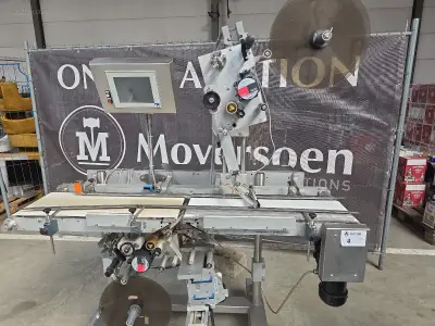 Verrijdbare inox etiketteermachine VEXTA – kavel bij Auctim, Aartselaar