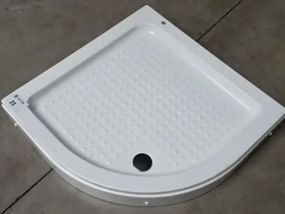 Acryl witte douchebak EAGO 1/4 rond – kavel bij Auctim, Aartselaar