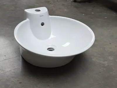 Porseleinen opbouw wastafel EAGO BA 121 – kavel bij Auctim, Aartselaar