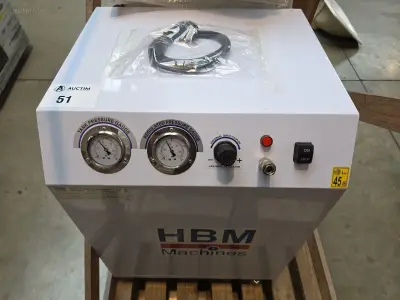 Verrijdbare stille luchtcompressor HBM 30 liter – kavel bij Auctim, Aartselaar