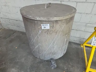 Verrijdbare inox opslagtank NN – kavel bij Auctim, B-9100 9100 Sint-Niklaas, Aerschotstraat 114