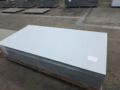 (40x) vezelcement vlakke plaat SVK met primer en – kavel bij Auctim, B-9100 9100 Sint-Niklaas, Aerschotstraat 114