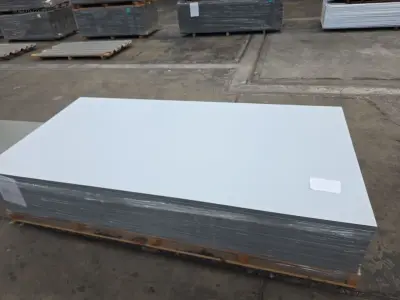 (50x) vezelcement vlakke plaat SVK met primer en – kavel bij Auctim, B-9100 9100 Sint-Niklaas, Aerschotstraat 114