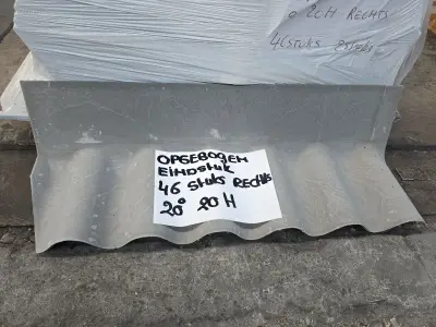 (44x) Vezelcement hulpstukken voor golfplaten SVK – kavel bij Auctim, B-9100 9100 Sint-Niklaas, Aerschotstraat 114