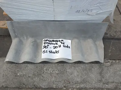 (61x) Vezelcement hulpstukken voor golfplaten SVK – kavel bij Auctim, B-9100 9100 Sint-Niklaas, Aerschotstraat 114