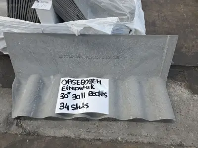 (34x) Vezelcement hulpstukken voor golfplaten SVK – kavel bij Auctim, B-9100 9100 Sint-Niklaas, Aerschotstraat 114