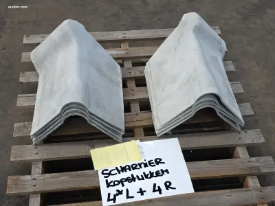 (4x) Vezelcement hulpstukken voor golfplaten SVK – kavel bij Auctim, B-9100 9100 Sint-Niklaas, Aerschotstraat 114
