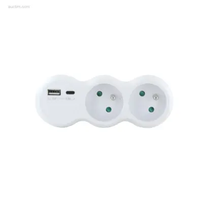 (1040x) Dominostekker - 2x16A met USB-A +USB-C – kavel bij Auctim, Aartselaar