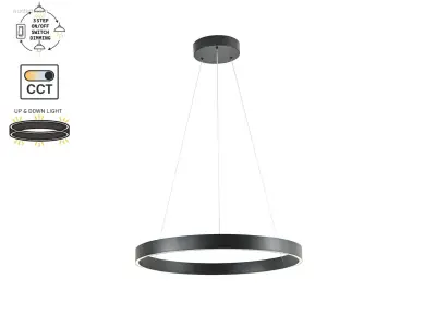 (1 x) 1 x Duora Design Hanglamp Zwart 60cm 40W – kavel bij Auctim, Puurs