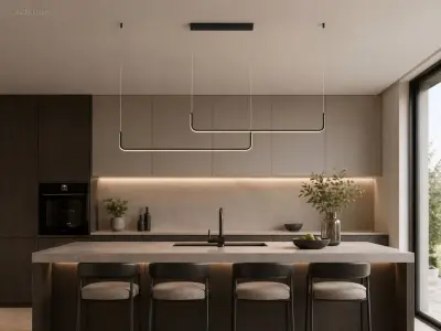 (1 x) 1 x Alura Linear Hanglamp Zand Zwart – kavel bij Auctim, Puurs