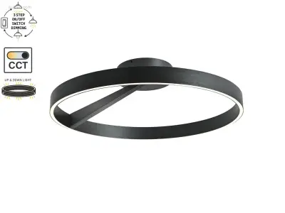 (1 x) 1 x Arcao Design Plafondlamp Zwart 60cm 40W – kavel bij Auctim, Puurs