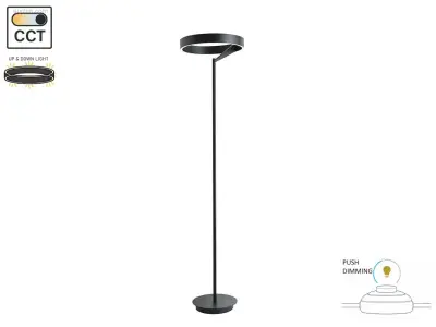 (1 x) 1 x Arcao Design Vloerlamp Zwart 35cm 22W – kavel bij Auctim, Puurs