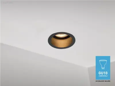 (50 x) 50 x GU10 Inbouw armatuur zwart met – kavel bij Auctim, Puurs