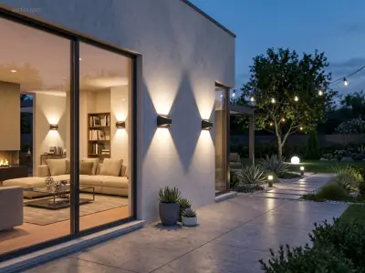 (16 x) 16 x 7.5W LED Wandlamp design zand zwart – kavel bij Auctim, Puurs