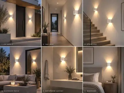 (12 x) 12 x 12W LED wit Wandlamp Kubus duo licht – kavel bij Auctim, Puurs