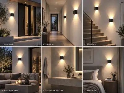 (20 x) 20 x 12W LED zwart Wandlamp Kubus duo – kavel bij Auctim, Puurs