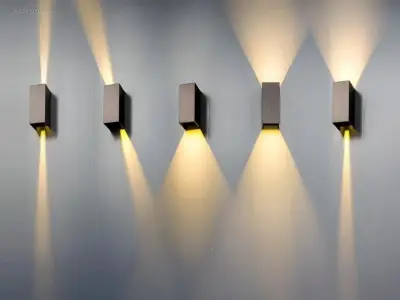 (8 x) 8 x 7W LED zwart Wandlamp duo licht – kavel bij Auctim, Puurs