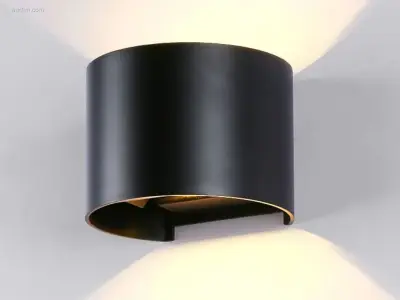 (4 x) 4 x 7W LED zwart Wandlamp rond duo licht – kavel bij Auctim, Puurs