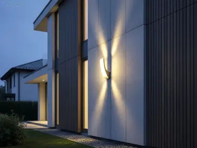 (4 x) 4 x 15W LED Wandlamp gebogen design zand – kavel bij Auctim, Puurs