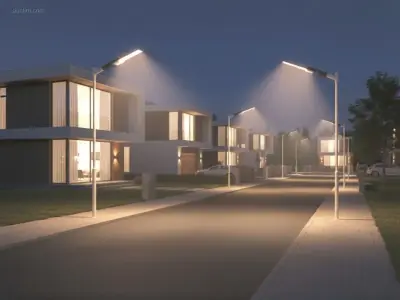 (8 x) 8 x 50W 3000K LED Straatverlichting met – kavel bij Auctim, Puurs