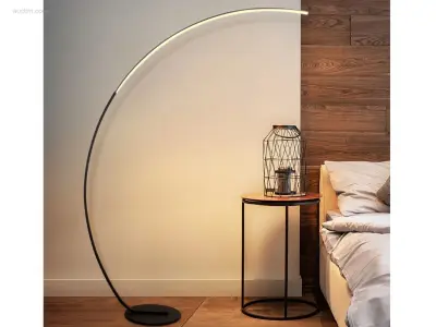 1 x Bo LED design vloer lamp zwart – kavel bij Auctim, Free delivery within 1-3 weeks after receipt of payment