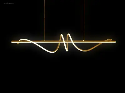 1 x Flow LED design armatuur goud – kavel bij Auctim, Free delivery within 1-3 weeks after receipt of payment