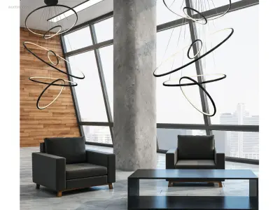 2 x Aurora 512 design armatuur zwart – kavel bij Auctim, Free delivery within 1-3 weeks after receipt of payment