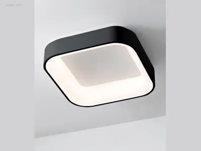 4 x Squared Plafond lamp Zwart – kavel bij Auctim, Free delivery within 1-3 weeks after receipt of payment