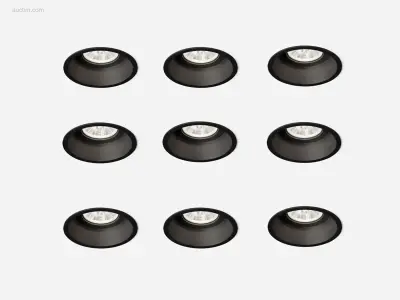 40 x Solo Deep inbouwspots zwart – kavel bij Auctim, Free delivery within 1-3 weeks after receipt of payment