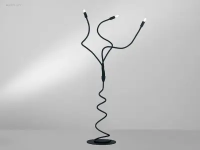 2 x Luce Ambiente Lover nero design vloerlamp – kavel bij Auctim, Free delivery within 1-3 weeks after receipt of payment