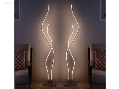 2 x Solange LED design vloer lamp – kavel bij Auctim, Free delivery within 1-3 weeks after receipt of payment