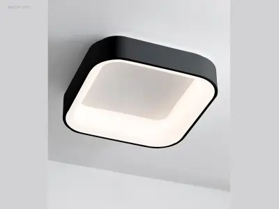 4 x Squared Plafond lamp Zwart – kavel bij Auctim, Free delivery within 1-3 weeks after receipt of payment