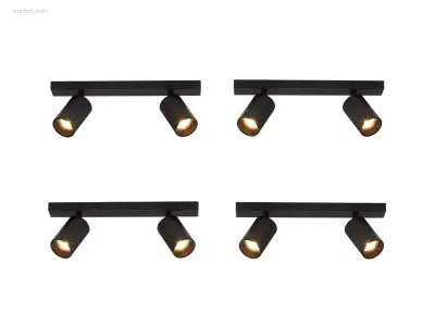 4 x Solo Focus Plafond 2.0 armatuur zwart – kavel bij Auctim, Free delivery within 1-3 weeks after receipt of payment
