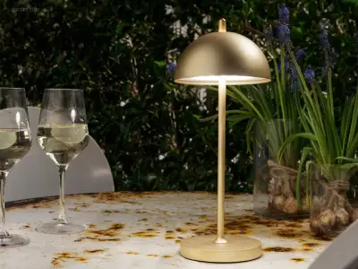 10 x Intec Party oplaadbare design lampen goud – kavel bij Auctim, Free delivery within 1-3 weeks after receipt of payment