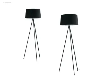 2 x Marilyn Italiaanse Vloerlampen Zwart – kavel bij Auctim, Free delivery within 1-3 weeks after receipt of payment