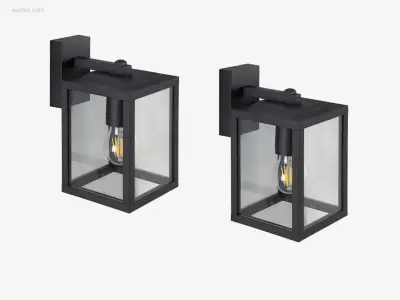 4 x Veneziana buiten wandlamp zwart – kavel bij Auctim, Free delivery within 1-3 weeks after receipt of payment