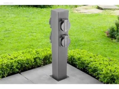 4 x Largo buiten kolomSchuko zwart – kavel bij Auctim, Free delivery within 1-3 weeks after receipt of payment