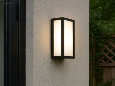 4 x Vast Opaal buiten wandlamp zwart – kavel bij Auctim, Free delivery within 1-3 weeks after receipt of payment