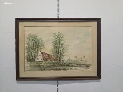 Schilderij op doek – kavel bij Auctim, Aartselaar