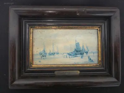 Schilderij op doek A. musin – kavel bij Auctim, Aartselaar