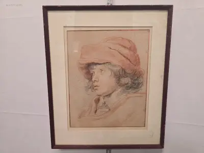 Tekening op doek – kavel bij Auctim, Aartselaar