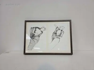 dubbele figuratieve tekening – kavel bij Auctim, Aartselaar